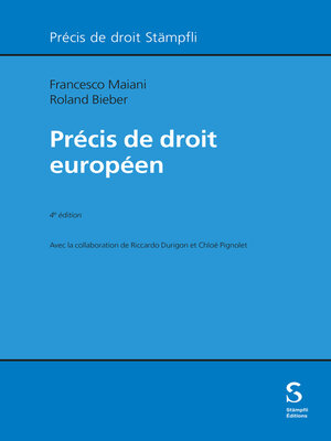cover image of Précis de droit européen